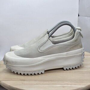 Womens 7.5‎ - Converse Quilted Run Star Hike Platform Sneaker Khaki WhiteA03959C